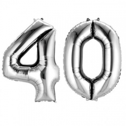 Balony srebrne 40 - 100 cm 